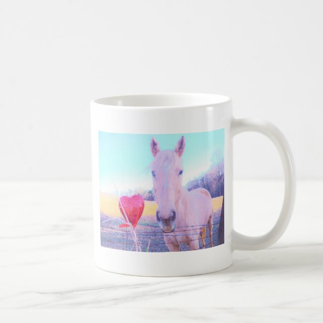 Mug Cheval jaune et Coeur rouge (Droite)