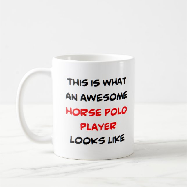 Mug cheval joueur de polo, génial (Gauche)