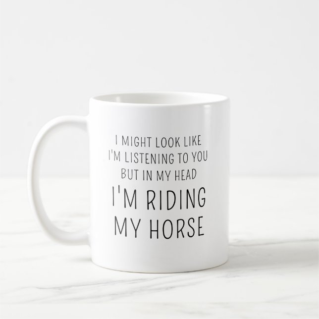 Mug Cheval Lover Equestrition Cadeau Funny Nom personn (Gauche)