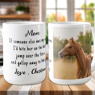 Mug Cheval Lover Horse Maman Personnalisée Photo éques