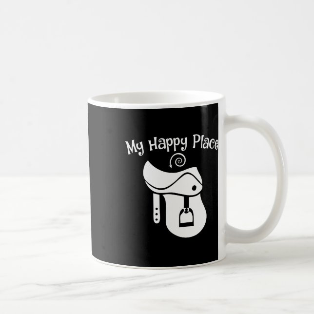 Mug Cheval Lover Mon Happy Place Selle Ado équestre (Droite)