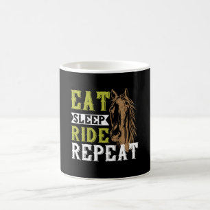 Mug Cheval - Mangez la marche du sommeil Répétition