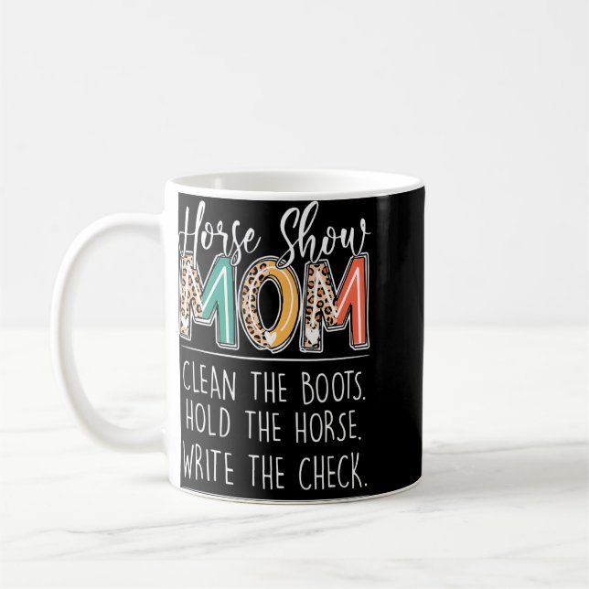 Mug cheval montrer maman nettoyer les bottes tenir le  (Gauche)