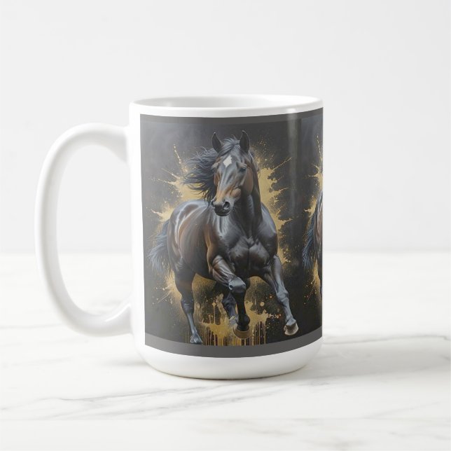 Mug cheval noir groovy (Gauche)