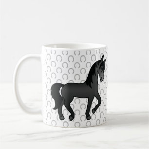 Mug Cheval Noir Mignon de Dessin Animé au Trot