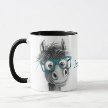Mug Cheval personnalisé avec poignée noire
