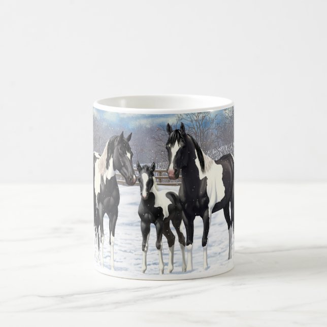 Mug Cheval Pinto Quarter Noir Chevaux Paint Chevaux Da (Centre)