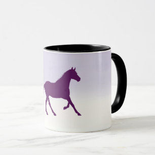 Mug Cheval pourpre sur Ombre violet clair