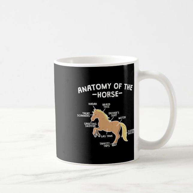 Mug Cheval Pun Anatomie Du Cheval Équitation Équitatio (Droite)