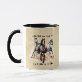 Mug CHEVAL que vous croyez AMI à vie Citation