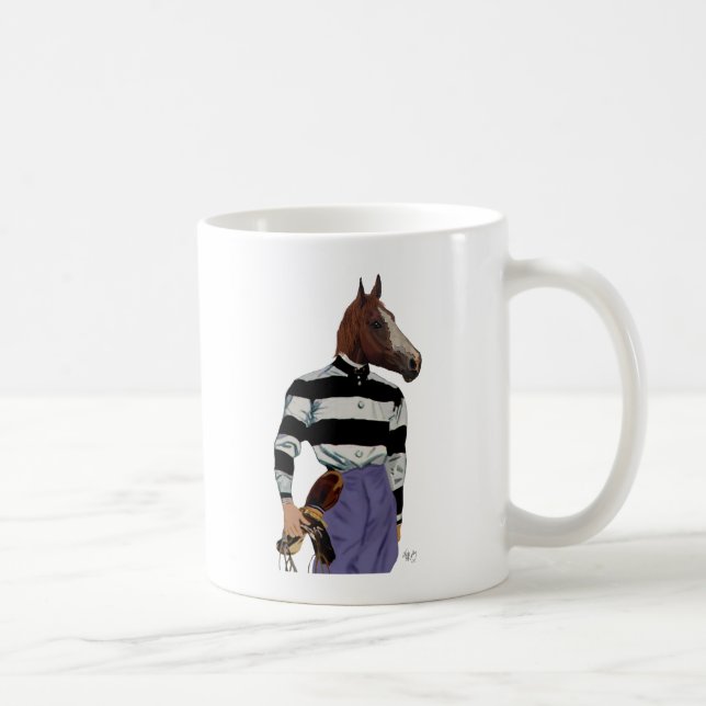 Mug Cheval Racing Jockey Portrait (Droite)