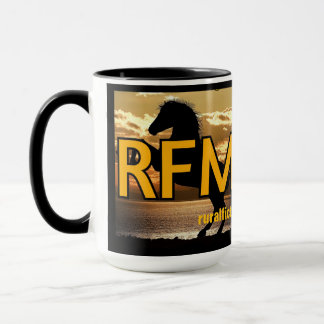 Mug Cheval RFM et coucher de soleil/soleil