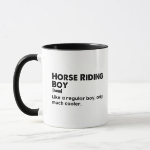 Mug Cheval Riding Boy Drôle Définition Horseback rider