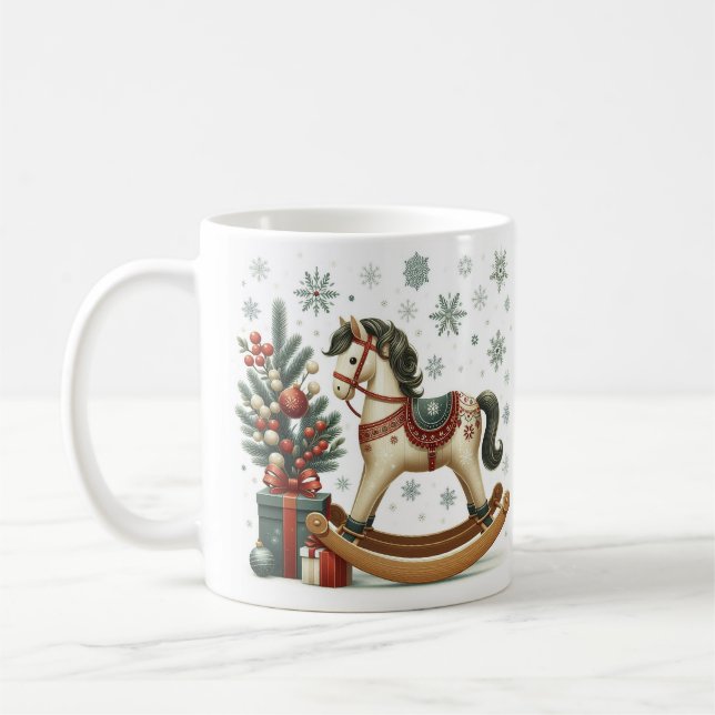 Mug Cheval Rocking de Noël (Gauche)