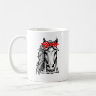 Mug Cheval Rouge Bandana Polka Dot - Laissez-Les Vous 