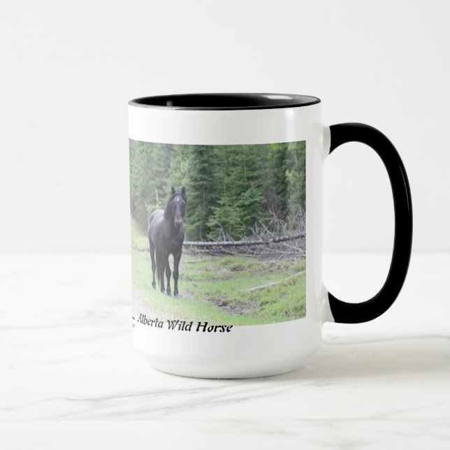 Mug Cheval sauvage 2 d'Alberta "de beauté noire" (Droite)