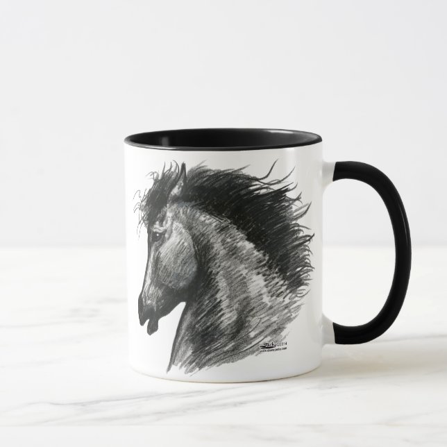Mug Cheval sauvage et enflammé (Droite)