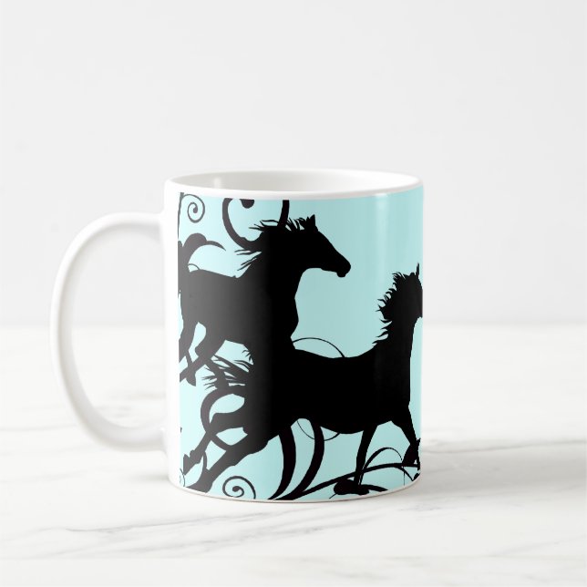 Mug Cheval sauvage noir (Gauche)