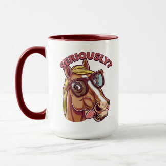 Mug Cheval Sérieusement Cool - Café Drôle & Design