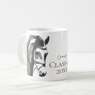 Mug Cheval Sketch, Snaffle Bit Grey Graduation Classe
