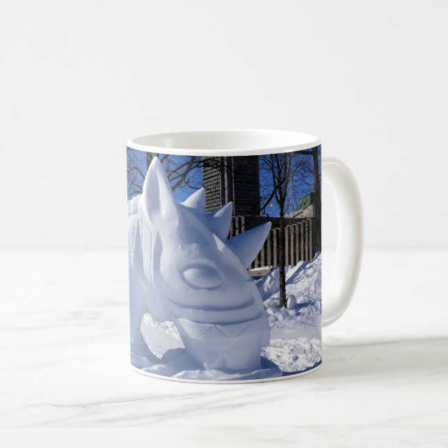 Mug Cheval Snow Sculpture, Québec, Canada (Devant droit)
