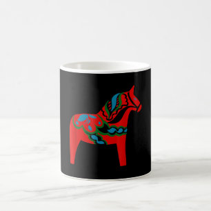 Mug Cheval suédois Dala Suède Cheval dalécarlien rouge