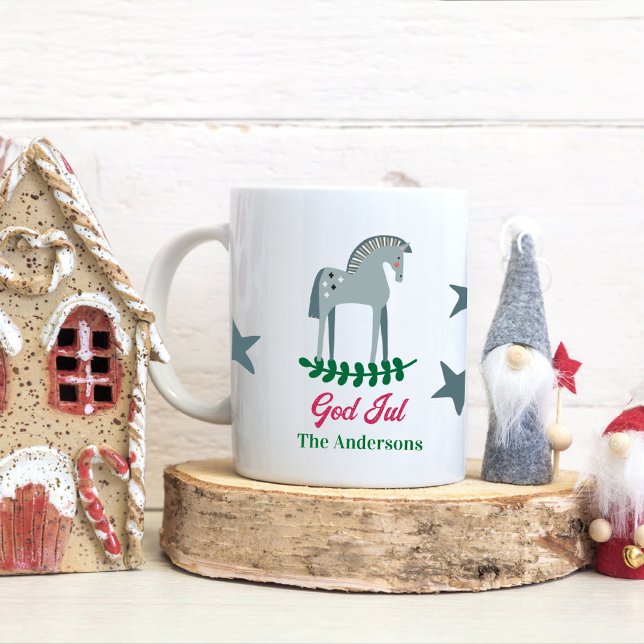 Mug Cheval Suédois Joyeux Dala de Noël 2 (Créateur téléchargé)