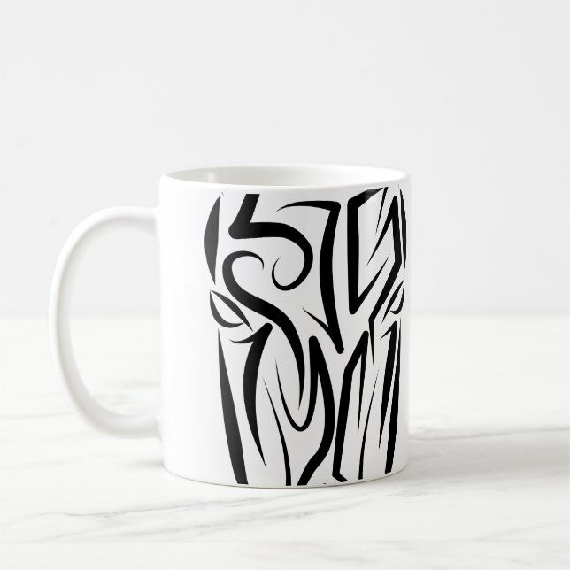 Mug Cheval tribal noir et blanc (Gauche)