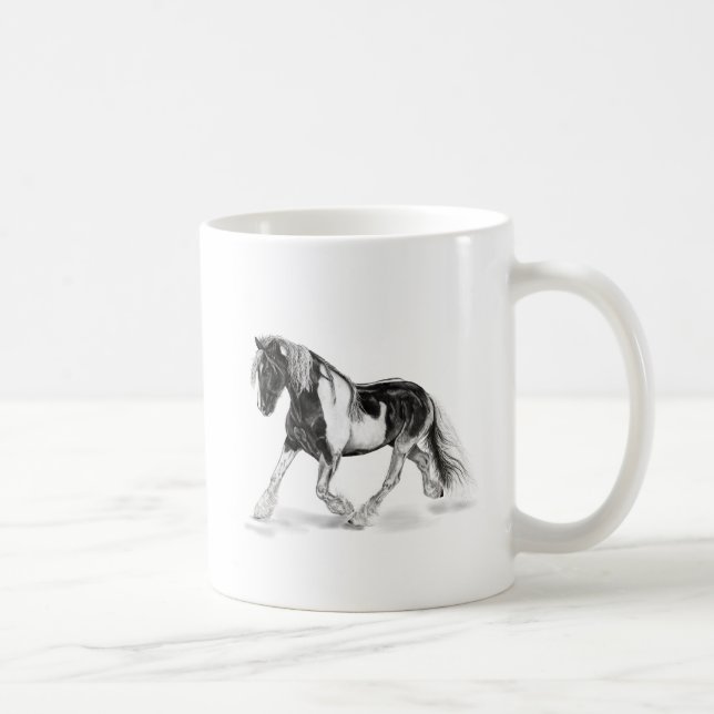 Mug Cheval Tzigane Troie Sur La Boue De Café (Droite)