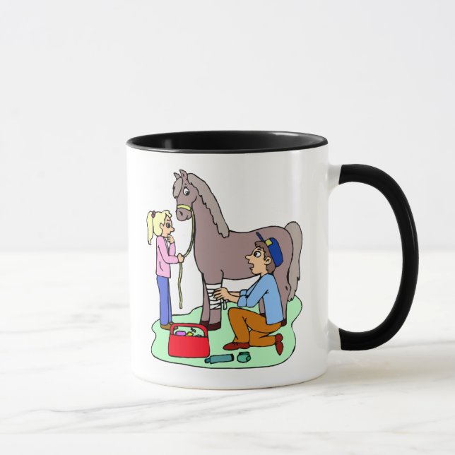 Mug Cheval Vétérinaire Equine Vet Idée cadeau (Droite)