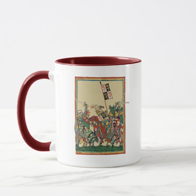 Mug Chevalier Chargement, Manesse de Codex du XIVe siè (Gauche)