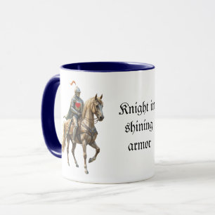 Mug Chevalier romantique amusant dans l'armure brillan