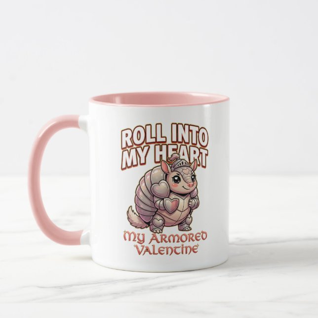 Mug Chevalier Tatou Mignon de la Saint-Valentin – Roul (Gauche)