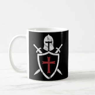 Mug Chevalier Templaire Casque Croix Et Épée Cr Médiév