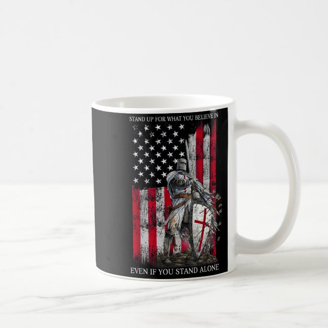 Mug Chevalier Templier debout pour croire en chrétiens (Droite)