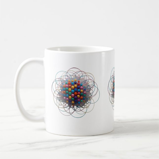 Mug Chevauchement de cercles colorés - Classi moderne  (Gauche)
