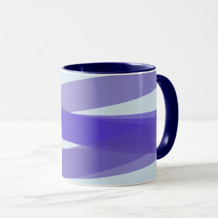 Mug Chevauchement moderne de rayures violettes