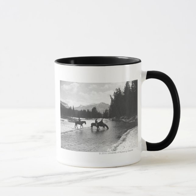 Mug Chevaux buvant de et traversant une rivière (Droite)