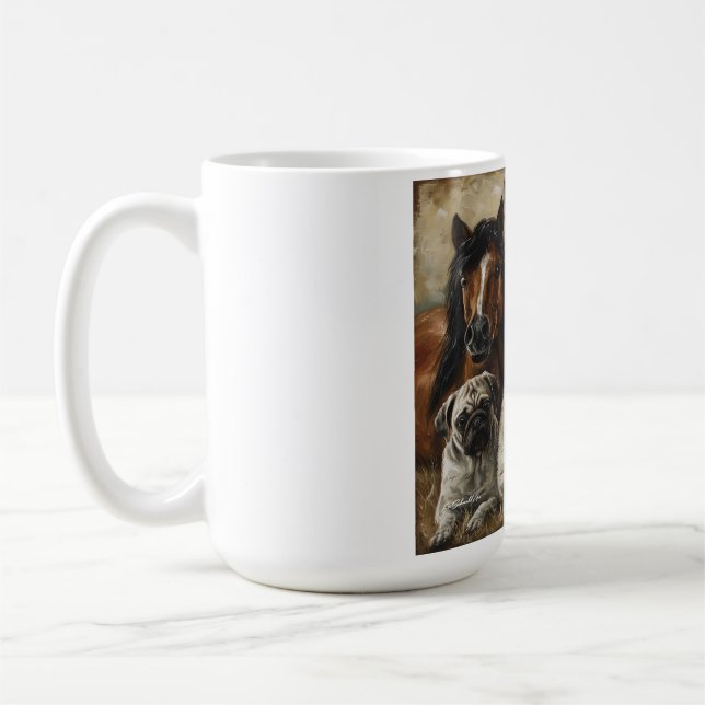 Mug Chevaux, chats et chiens  (Gauche)