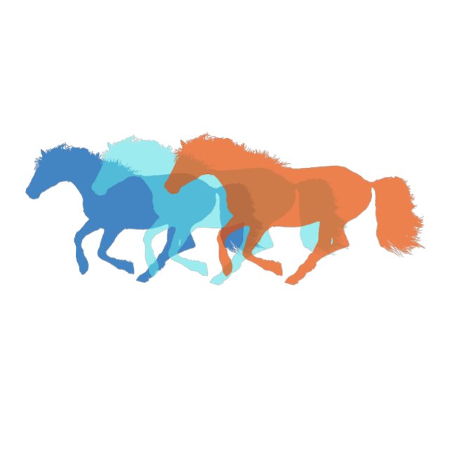 Mug Chevaux colorés qui courent (Créateur téléchargé)