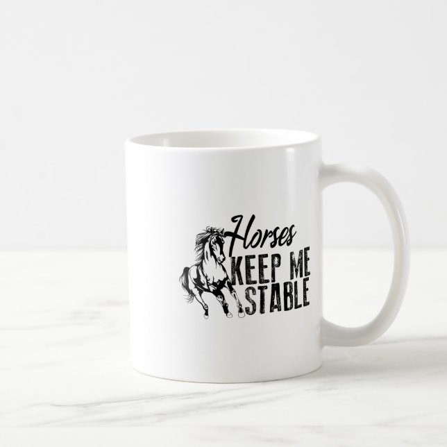 Mug Chevaux cool Gardez-Moi Stable Drôle Équitation (Droite)