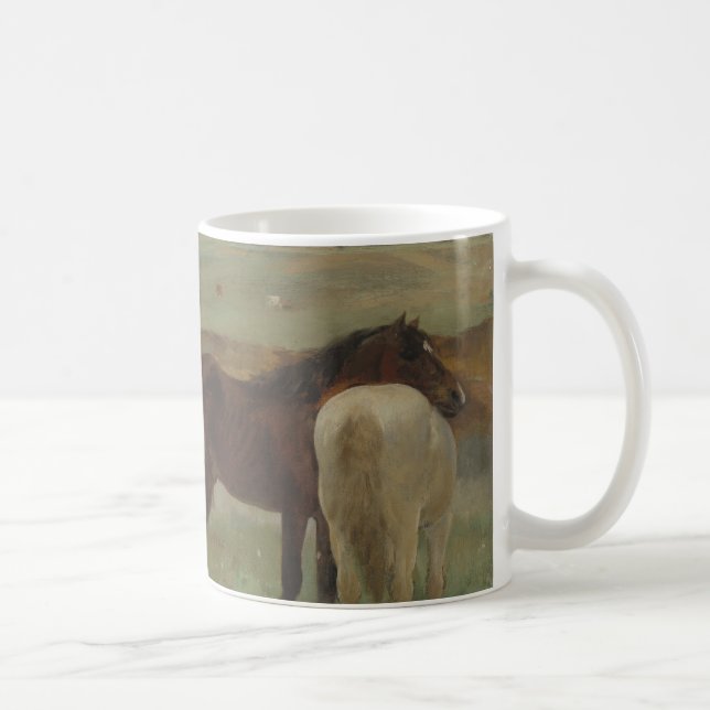 Mug Chevaux dans une prairie, Peinture à l'huile, Edga (Droite)