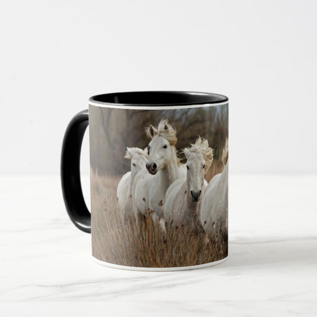 Mug Chevaux de Camargue en course (Devant gauche)