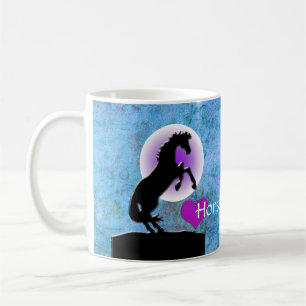 Mug Chevaux de coeur V (bleu/vert)