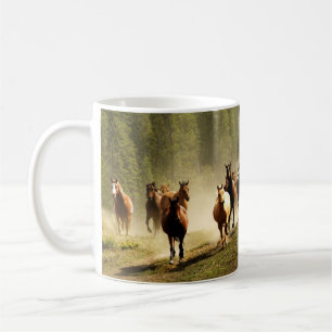 Mug Chevaux de course dans le ranch du Montana