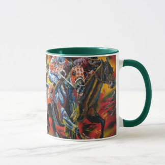 Mug chevaux de course "tête à tête"