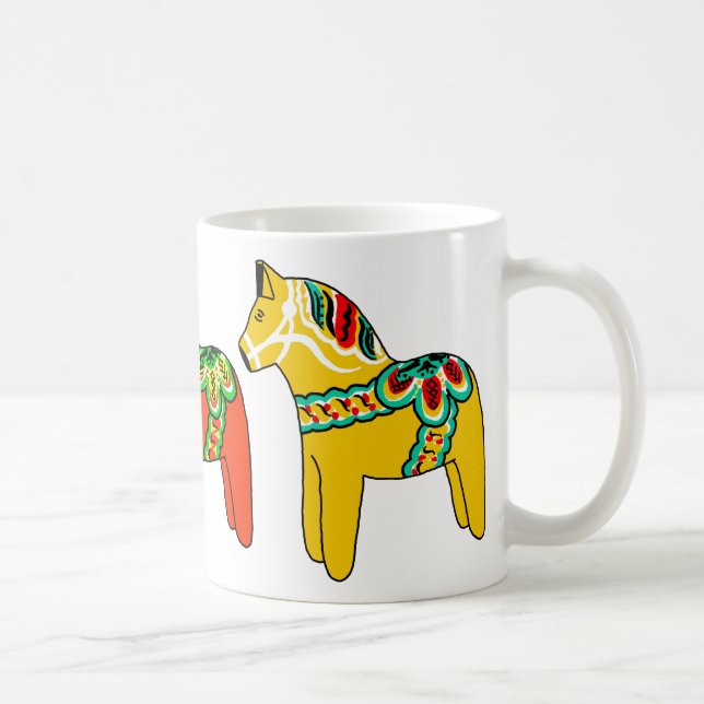 Mug Chevaux de Dala de Suédois (Droite)