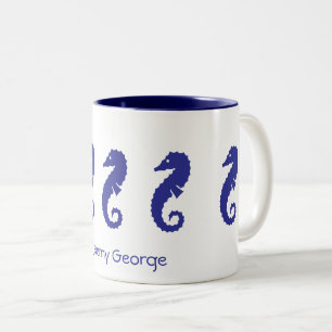 Mug - Chevaux de mer (bleu marine)