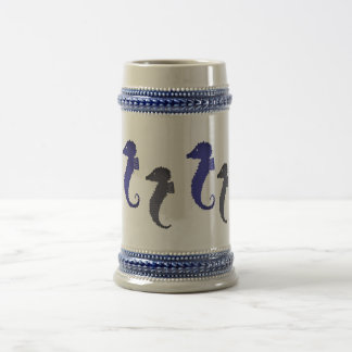 Mug - Chevaux de mer en bleu et gris