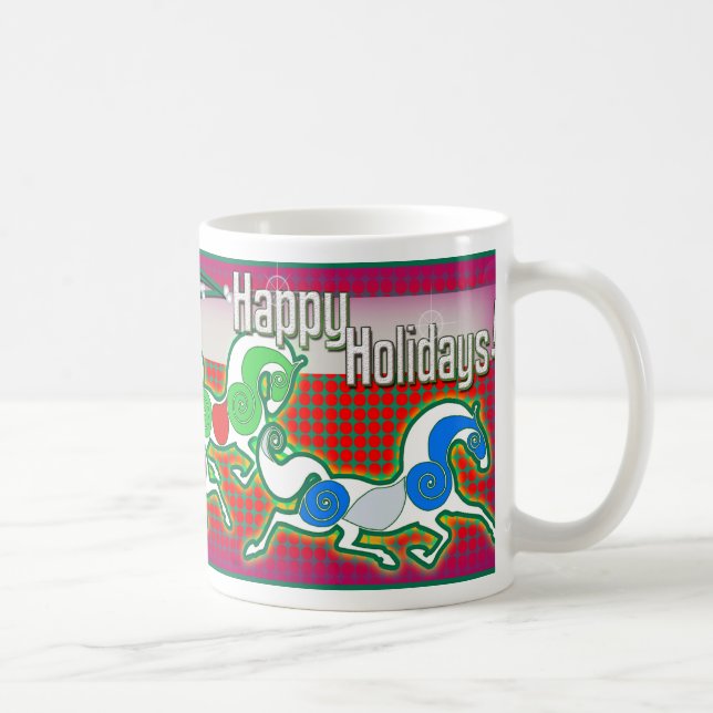 Mug Chevaux de vacances de MinkMug pour Noël (Droite)